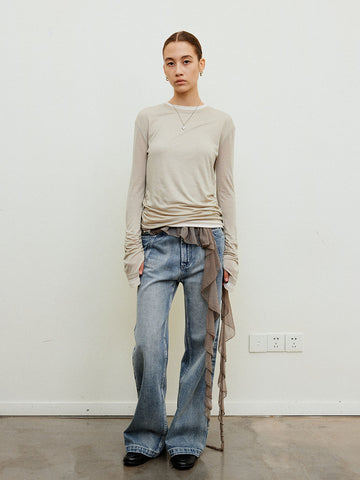 Double-Layer Long-Sleeve T-shirt