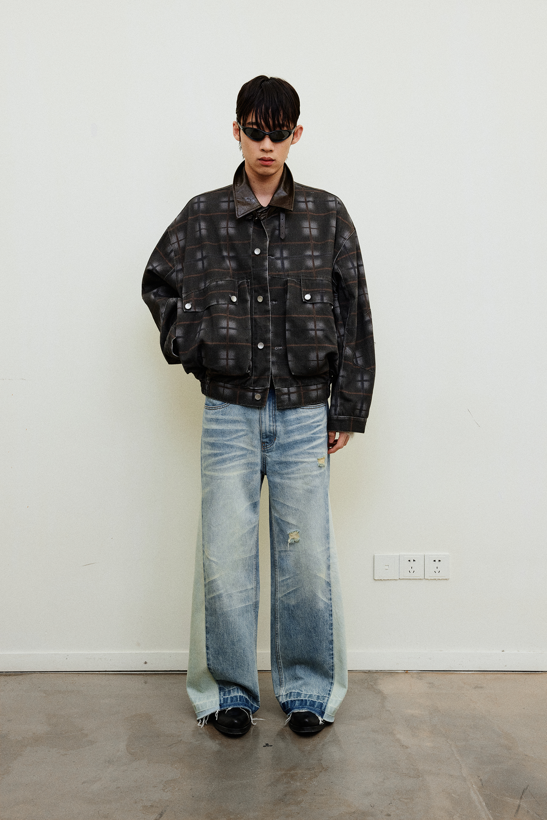Contrasting Patchwork Hand-Washed Jeans